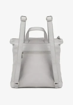 Szary Plecak z Ozdobnym Suwakiem Rivzedi