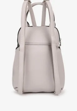 Szary Plecak z Rączką i Regulowanymi Ramiączkami Zapinany na Suwak Floemina