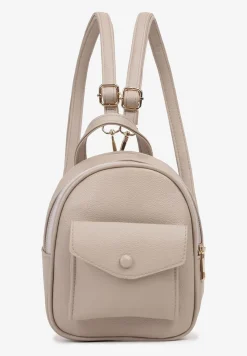 Szary Plecak z Regulowanymi Odpinanymi Paskami i Ozdobną Kieszonką na Magnes Nelvera