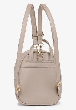 Szary Plecak z Regulowanymi Odpinanymi Paskami i Ozdobną Kieszonką na Magnes Nelvera