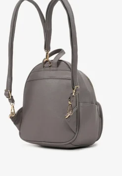 Szary Plecak ze Skośnym Pikowaniem na Regulowanych Szelkach Raikowa