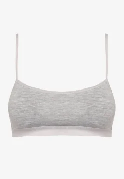 Szary Sportowy Biustonosz z Wyjmowanymi Miseczkami Fiassa