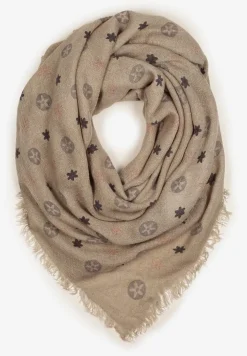 Szary Szalik z Geometrycznym Motywem Nomida