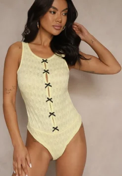 Żółte Body z Ozdobnymi Kokardkami Ovianna