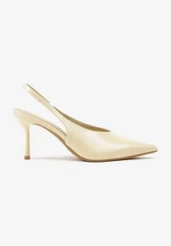 Żółte Sandały Slingback Vices na Obcasie Typu Szpilka Tilionea