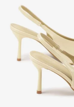 Żółte Sandały Slingback Vices na Obcasie Typu Szpilka Tilionea