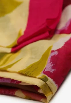 Żółty Bawełniany Szalik w Print Jellala