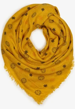 Żółty Szalik z Geometrycznym Motywem Nomida