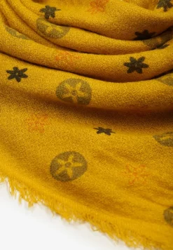 Żółty Szalik z Geometrycznym Motywem Nomida