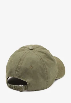 Zielona Czapka z Daszkiem w Bawełny Zdobiona Napisem w Stylu Haftu Reioni