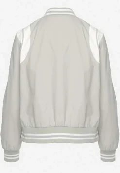 Zielona Kurtka w Stylu Bomberki Ozdobiona Paskami Nevilina