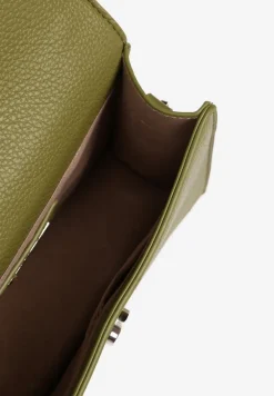 Zielona Mała Torebka Listonoszka z Klapą Savirielle