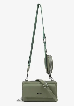 Zielona Mała Torebka z Dwiema Komorami i Dodatkowymi Odpinanymi Paskami Sialitha