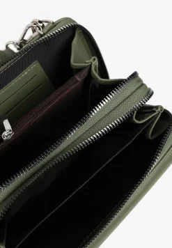 Zielona Mała Torebka z Dwiema Komorami i Dodatkowymi Odpinanymi Paskami Sialitha