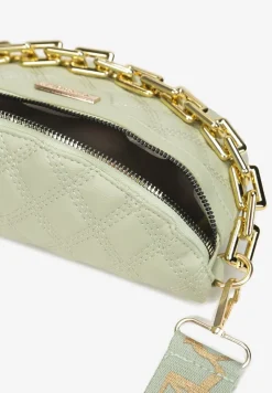 Zielona Pikowana Nerka z Łańcuchem Cotha