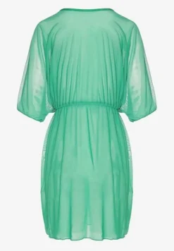 Zielona Siateczkowa Narzutka Plażowa z Wiązaniem Sadeoliae