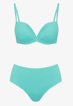 Zielone Basicowe Bikini Biustonosz i Majtki Figi Natonea