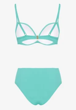 Zielone Basicowe Bikini Biustonosz i Majtki Figi Natonea
