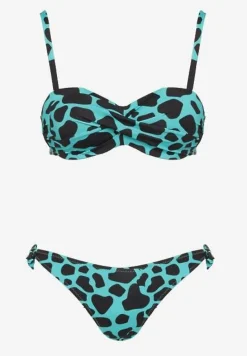 Zielone Bikini 3-częściowe Biustonosz i Majtki Figi w Dwóch Wariantach Milanisse