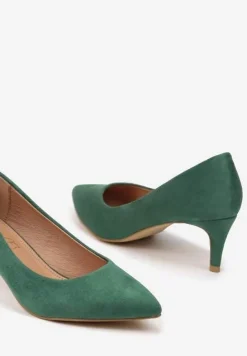 Zielone Czółenka Vices na Szpilce w Klasycznym Stylu Savora