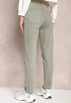 Zielone Jeansy Mom Fit High Waist Kasena