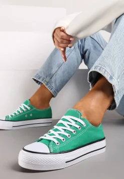 Zielone Klasyczne Trampki Przed Kostkę Xarosa