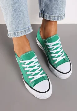 Zielone Klasyczne Trampki Przed Kostkę Xarosa