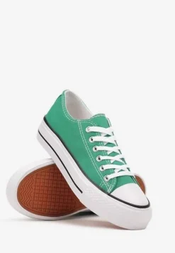 Zielone Klasyczne Trampki Przed Kostkę Xarosa