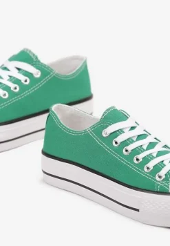 Zielone Klasyczne Trampki Przed Kostkę Xarosa