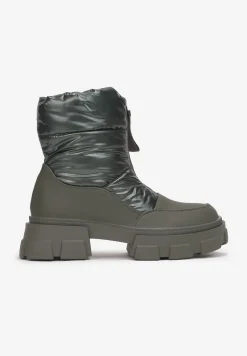 Zielone Śniegowce na Grubej Podeszwie Besi