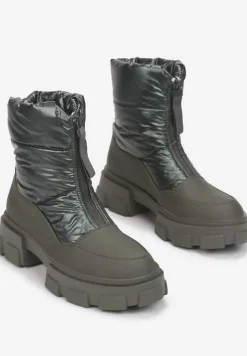 Zielone Śniegowce na Grubej Podeszwie Besi