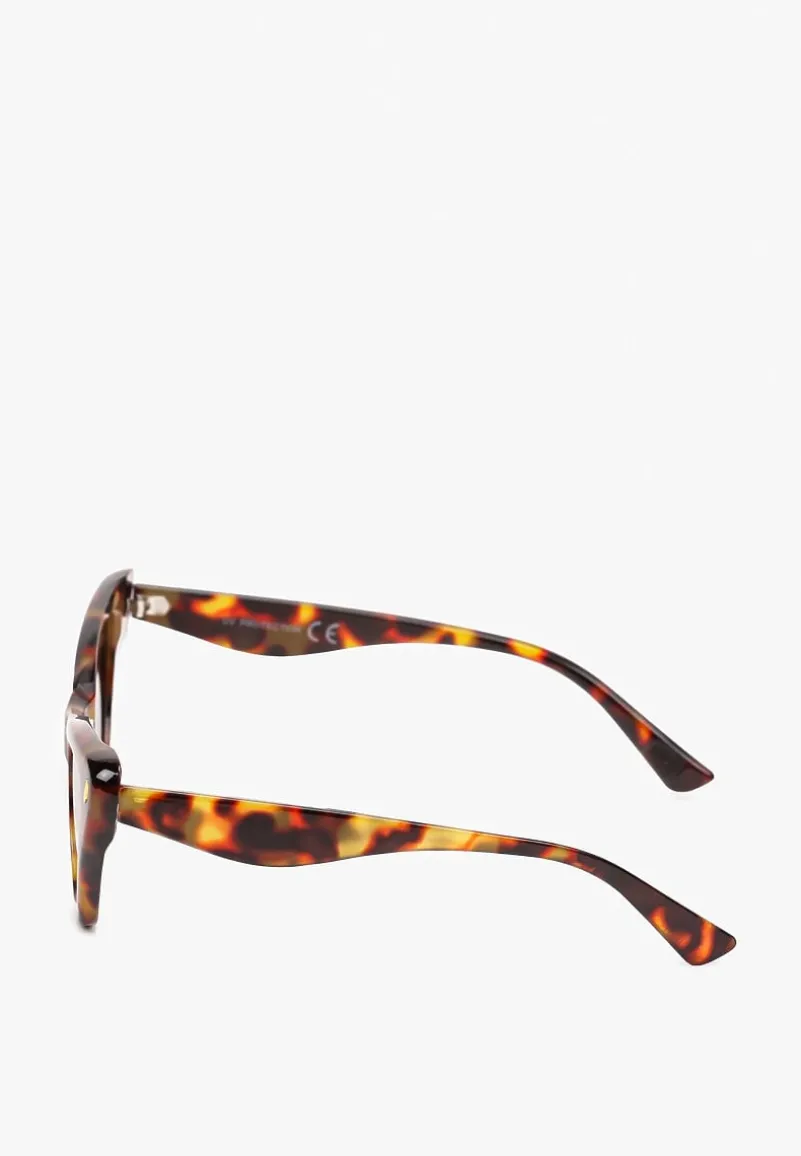 Zielone Okulary Przeciwsłoneczne Cat Eye z Filtrem UV Hernllea