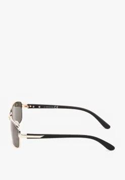 Zielone Okulary Przeciwsłoneczne z Cienkimi Oprawkami Tinithas