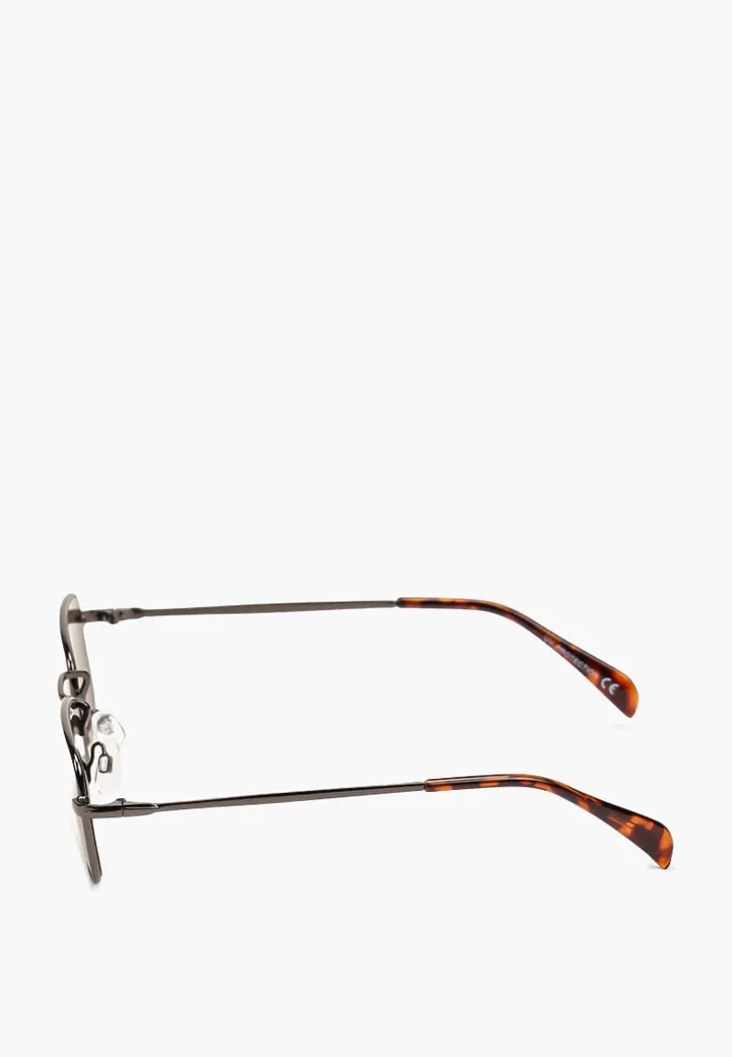 Zielone Prostokątne Okulary Przeciwsłoneczne z Filtrem UV Callias