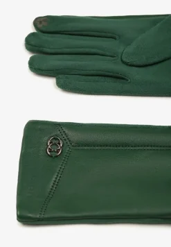 Zielone Rękawiczki z Ekoskóry Zinnarra
