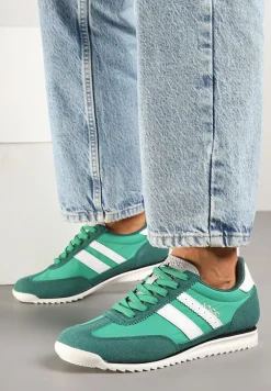 Zielone Sneakersy Vico z Ozdobnymi Paskami Voinea
