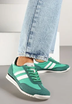 Zielone Sneakersy Vico z Ozdobnymi Paskami Voinea
