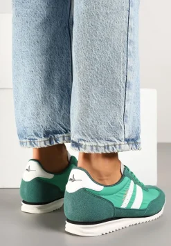 Zielone Sneakersy Vico z Ozdobnymi Paskami Voinea