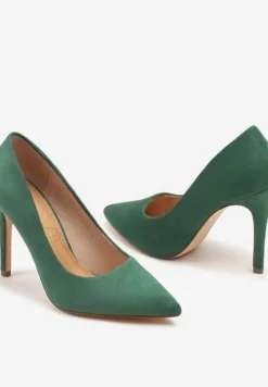 Zielone Szpilki Vices ze Skórzaną Wkładką w Klasycznym Stylu Vennael