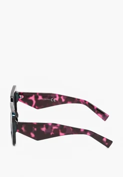 Zielono-Brązowe Okulary Przeciwsłoneczne z Filtrem UV o Kwadratowym Kształcie Missarina