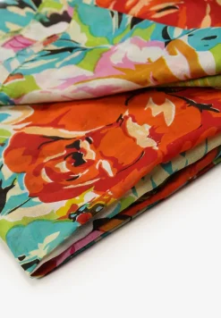 Zielono-Czerwony Bawełniany Szalik Apaszka z Modnym Wzorem Xorria