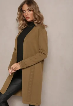 Zielony Luźny Kardigan Niezapinany Susannas