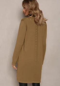 Zielony Luźny Kardigan Niezapinany Susannas