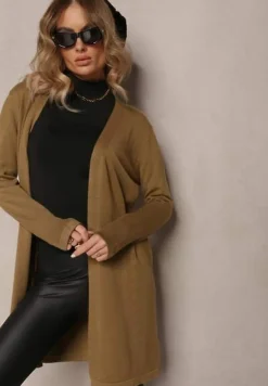 Zielony Luźny Kardigan Niezapinany Susannas