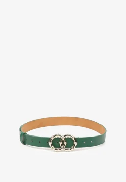 Zielony Pasek Ozdobiony Klamrą w Kształcie Kół Irefia