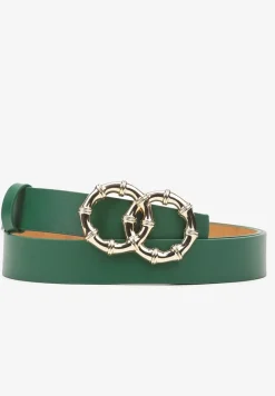 Zielony Pasek Ozdobiony Klamrą w Kształcie Kół Irefia