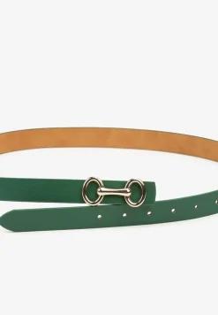 Zielony Pasek z Metaliczną Sprzączką Pefia