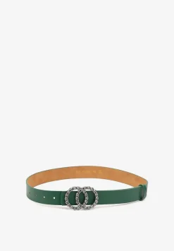 Zielony Pasek ze Zdobioną Klamrą Timalora
