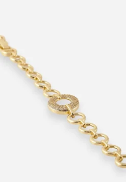 Złota Bransoletka Ozdobione Cyrkoniami i Motywem Kół Malirella