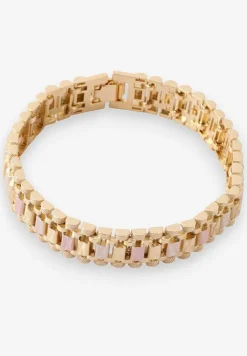 Złota Bransoletka Ozdobiona Cyrkoniami Meranessa